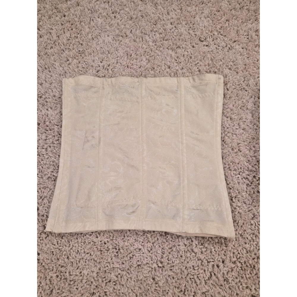 Maidenform Flexees Waist Nipper Cincher Ivory Floral Jacquard 6868 Small